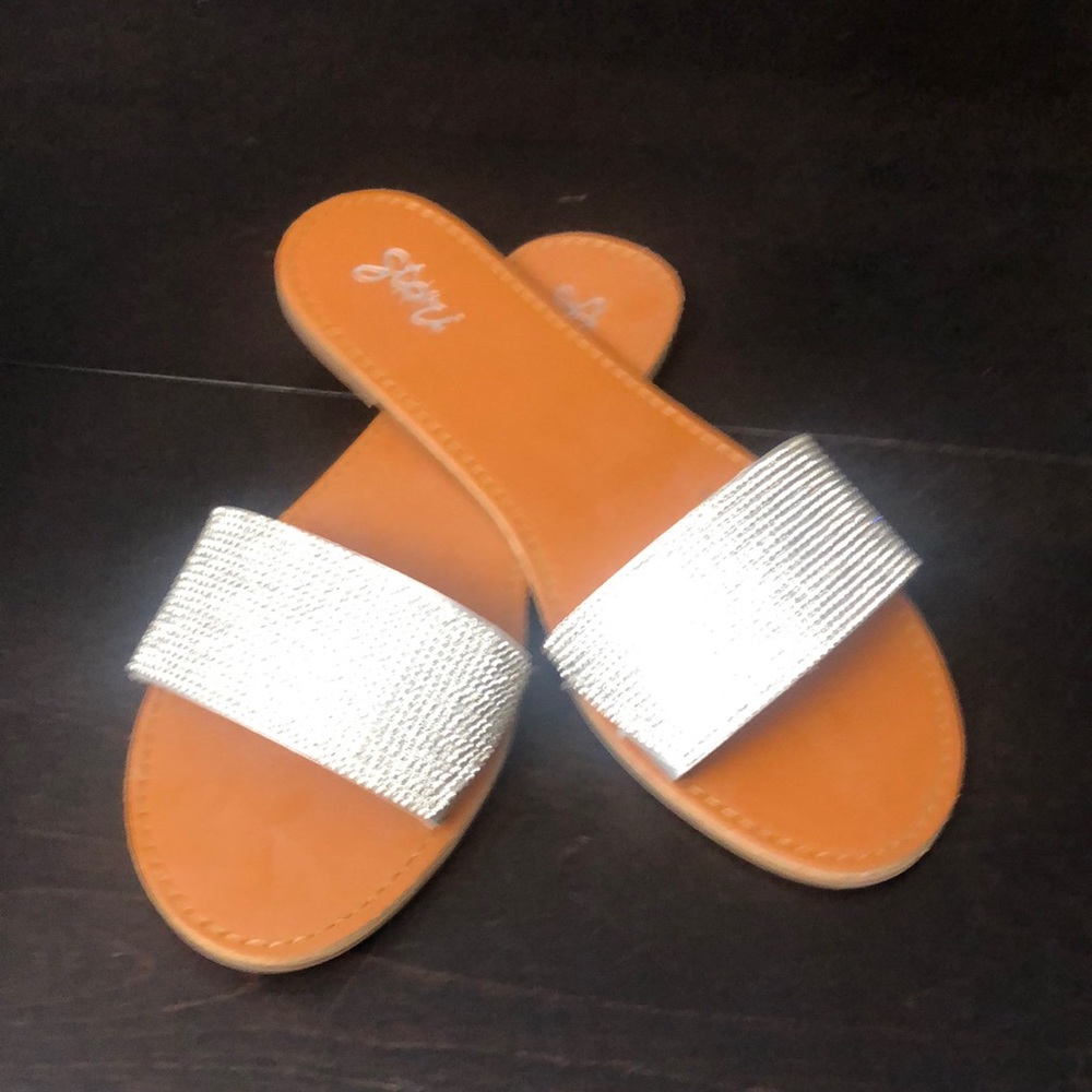 Silver rhinestone Sandals
